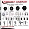 Service Caster 3.5'' Soft Rubber Swivel 1-1/2'' Expanding Stem Caster with Brake SCC-EX20S3514-SRS-PLB-112 - alternate 2
